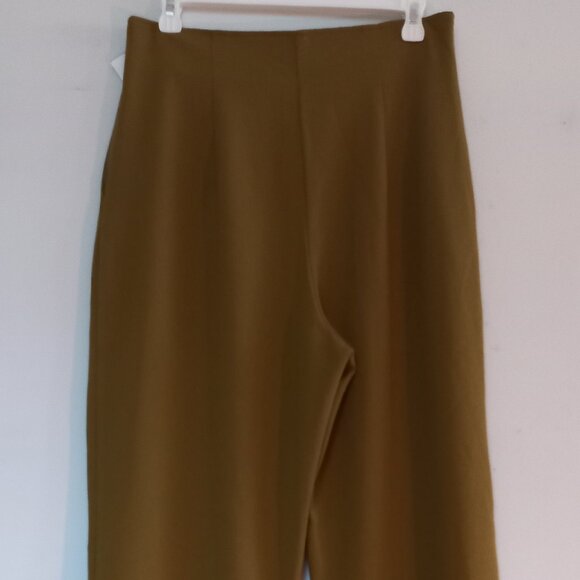OAK + FORT mustard wide leg dress pants - Picture 8 of 13